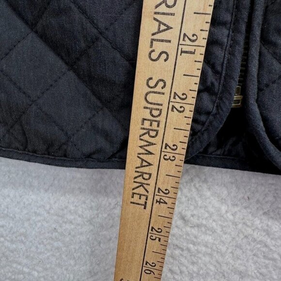 Magellan Sportswear Vest Womens Large Black Quilted Full Zip Brass Pull‎ Collar - Picture 7 of 7